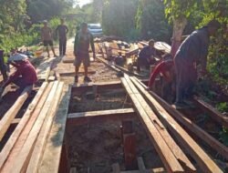Perbaiki Jembatan, Roda Empat Tidak Dapat Lintasi Akses Jalan Penyinggahan-Muara Pahu