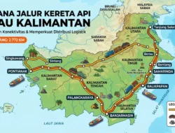 Pusat Akan Bangun Jaringan Kereta Api Setara 26.400 Kali Lapangan Sepakbola di Kalimantan