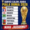 3 Timnas, Prediksi Juara Piala Dunia 2026                    