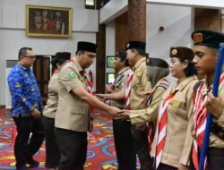 Bupati Frederick Edwin Lepas 23 Anggota Pramuka Menuju Jambore Nasional XII di Cibubur