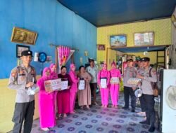 Polsek Muara Pahu dan Bhayangkari Salurkan Bantuan untuk Korban Longsor di Muara Baroh