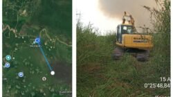 Cegah Penyebaran Api, Polsek Muara Pahu Berkoordinasi PT. Longsum Kebun Tanjung Makmur Buat Sekat Api