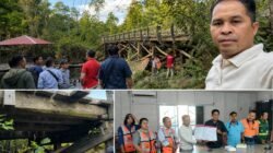 Jembatan Sungai Nabah Rusak, Pemerintah Kampung Empakuq Koordinasikan Perbaikan Bersama Perusahaan