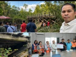Jembatan Sungai Nabah Rusak, Pemerintah Kampung Empakuq Koordinasikan Perbaikan Bersama Perusahaan