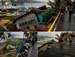 Longsor di Pinggir Sungai Mahakam, Satu Rumah Roboh dan Satu Dibongkar