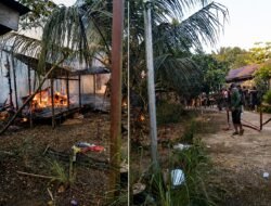 Kebakaran Empat Rumah Terdampak di Kampung Linggang Mencelew Kutai Barat