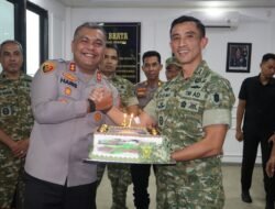 Dandim Beri Kejutan Ultah Kapolres Kubar, Sinergi TNI-Polri Makin Solid