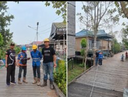 Vendor PLN Tancap Gas, Puluhan Lubang Tiang Dibuat di Muara Beloan