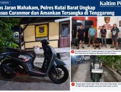 Ops Jaran Mahakam, Polres Kubar Tangkap Pelakunya di Tenggarong, Diduga Mencuri Motor di Kampung Sembuan