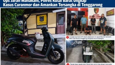 Ops Jaran Mahakam, Polres Kubar Tangkap Pelakunya di Tenggarong, Diduga Mencuri Motor di Kampung Sembuan