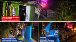 Bus DAMRI dan Truk Bertabrakan di Gunung Soruq Kutai Barat, Satu Orang Meninggal, Dua Luka-luka Dilarikan ke RSUD HIS