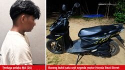 Polisi Tangkap Warga Melak Diduga Curi Motor Parkir Rumah Korban di Ngenyan Asa