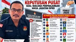 KPU Kubar Tunggu Keputusan Pusat  Wacana Jabatan DPRD Ditambah 2 Tahun lagi. Seharusnya Berakhir 2029 Diusulkan ke MK Berakhir 2031