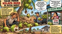 Kemarau Panjang dan Bangun Rumah, Panen Kelapa Muda di Kutai Barat Mulai Langka