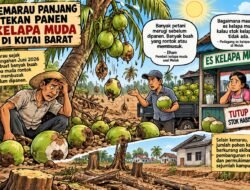 Kemarau Panjang dan Bangun Rumah, Panen Kelapa Muda di Kutai Barat Mulai Langka