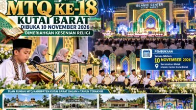 Melak Tuan Rumah MTQ ke-18 Kutai Barat Digelar 9–13 November, Panggung Utama di Islamic Center